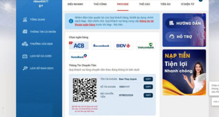 nạp tiền sin88 phương thức paycode