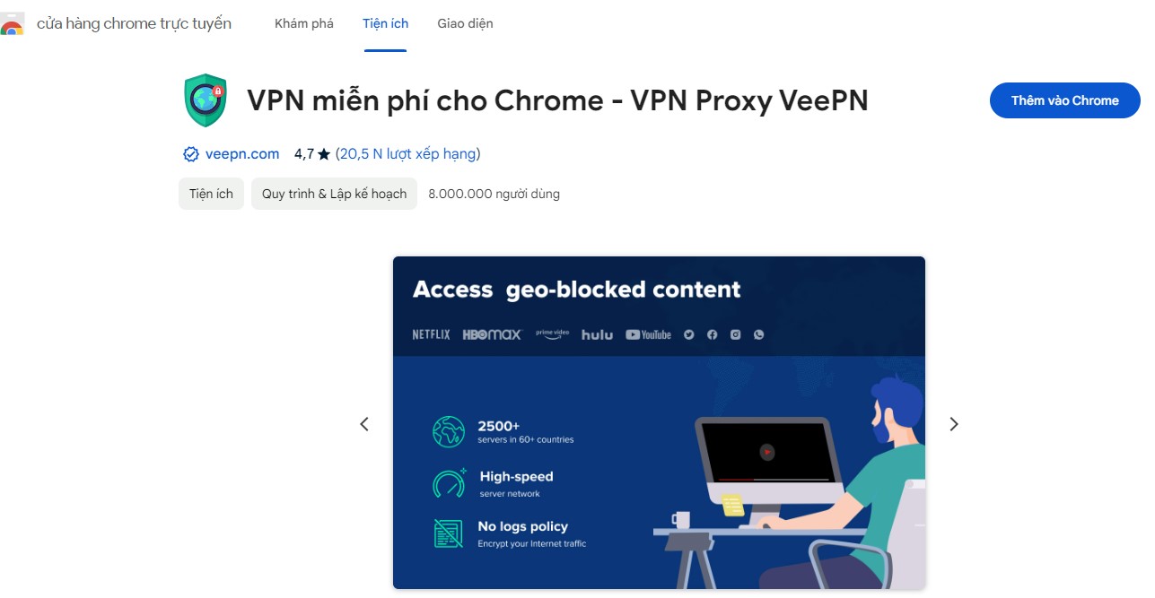 trinh duyệt chrome và tiện ích mở rộng